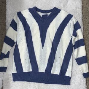 Blue and white striped sweater!
